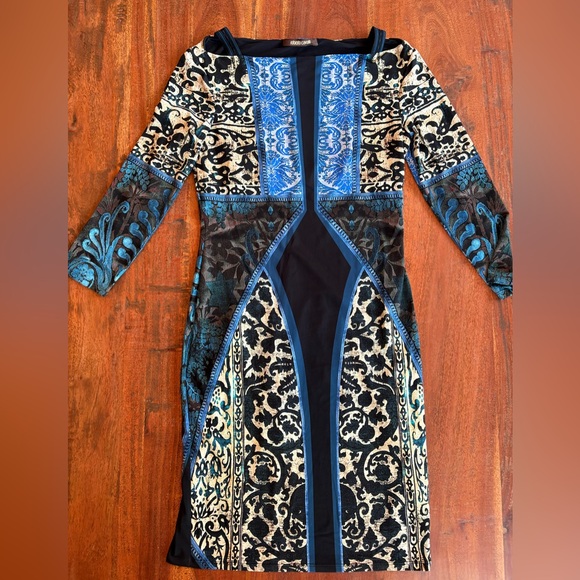Roberto Cavalli Dresses & Skirts - Roberto Cavalli Blue Pattern Dress